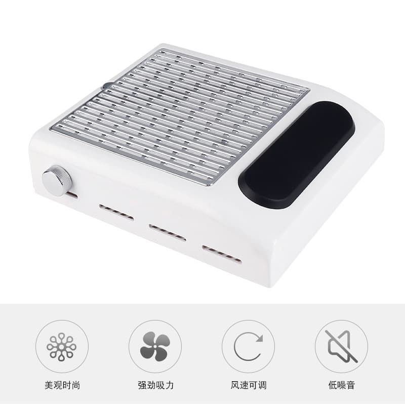 High Power Nail Dust Collector Strong Suction Nail Removal Adjustable Speed with Filter Hand Rest Desktop Nail Ash Vacuum Cleaner