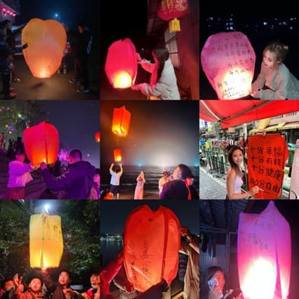 [New Style] Square and Oval Kongming Lanterns (with or without pictures), Flame Retardant Creative Prayer Lanterns