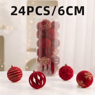 Factory Direct Flocked Christmas Ball Ornament Hanging Decoration for Window Displays and Holiday Scenes - Bestselling Christmas Decor