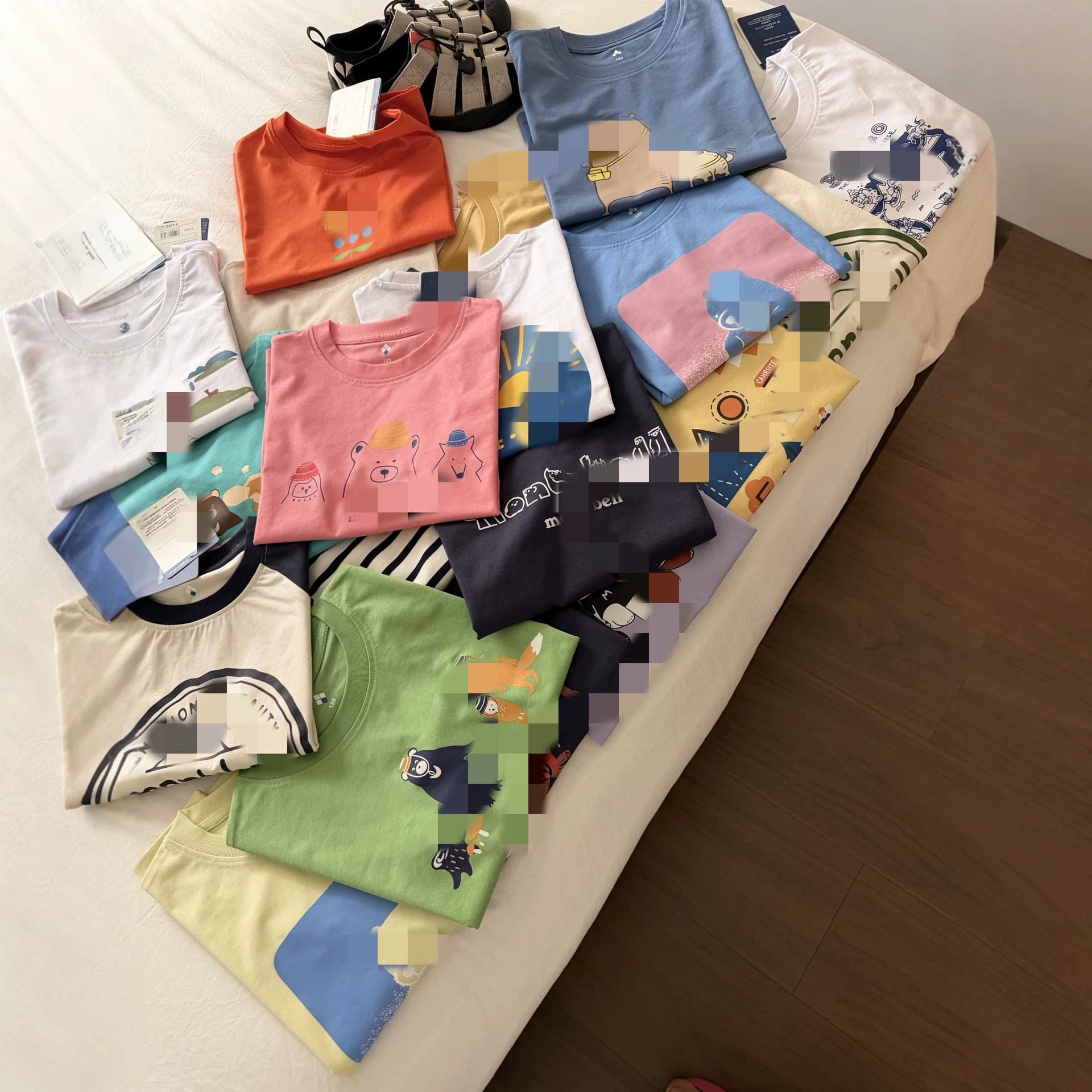 Meirishan Cotton Short Sleeve Children's T-Shirt 26 Casual Breathable Running Shirt for Boys and Girls, Comfortable Cotton, Mid-Large Kids