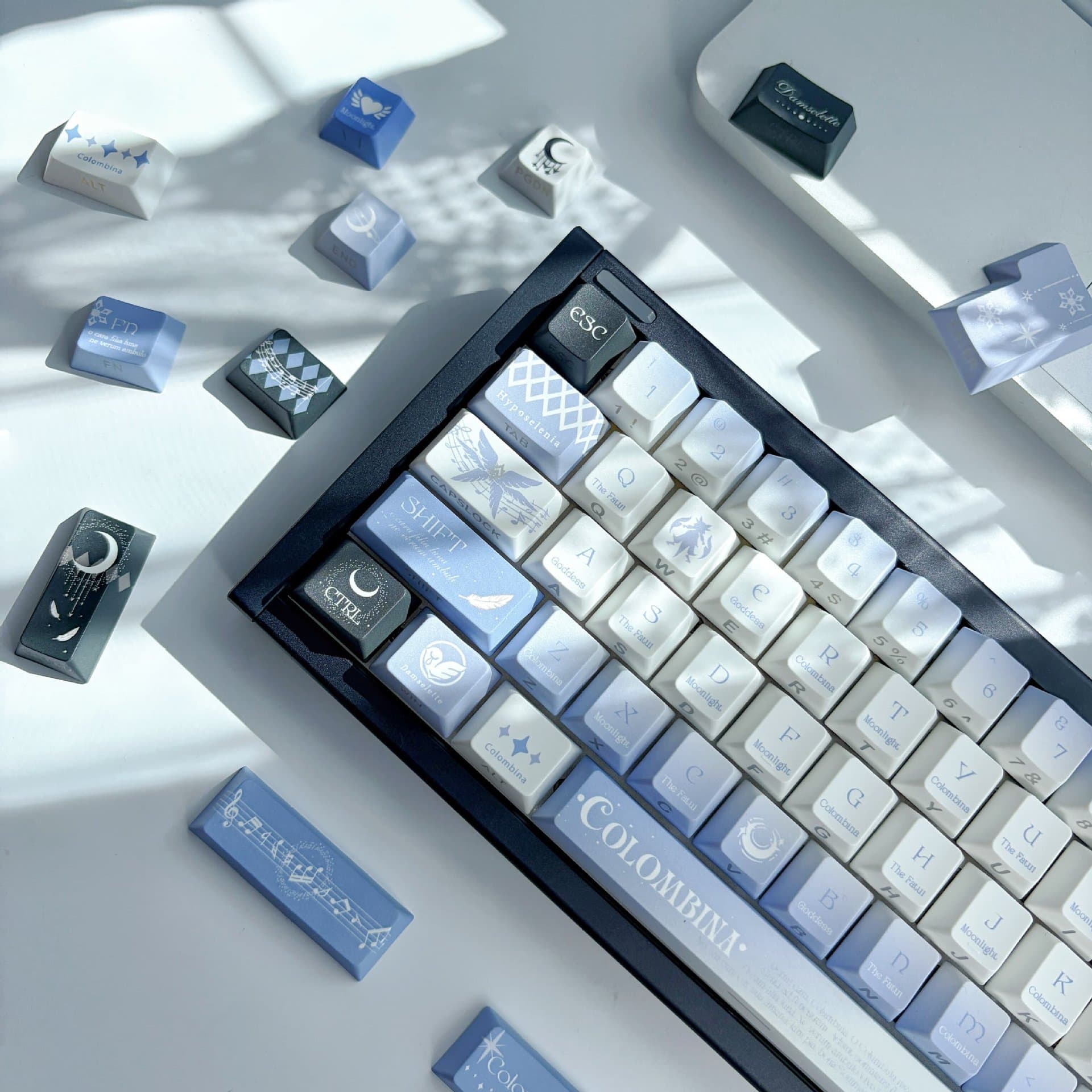 Moon Girl Keycap In Stock Amazon Cross-border Mechanical Keyboard OEM Profile Dye-sublimated PBT