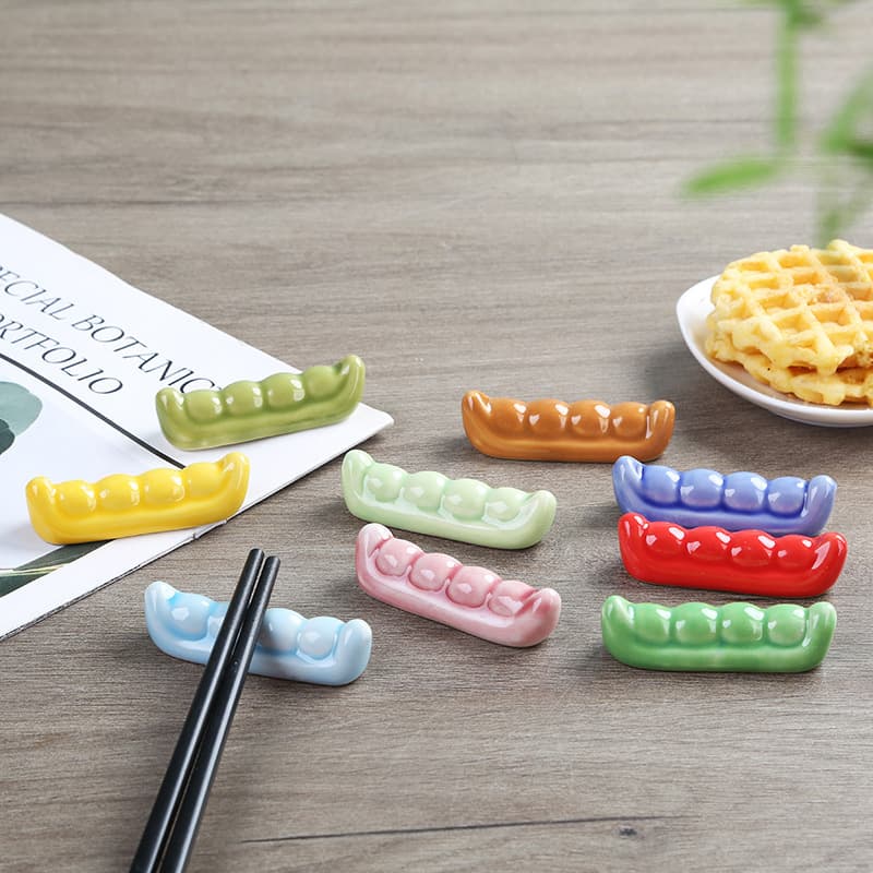 Ceramic Chopstick Rest for Home, Hotel, and Tableware - Exported to Japan, Also Usable as Pen Holder