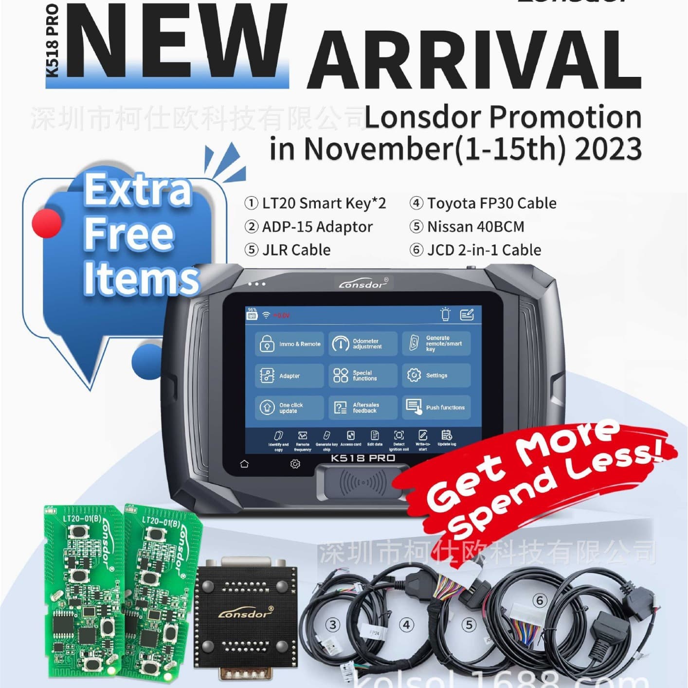 Lonsdor K518 PRO Full Version Global Edition Automotive Key Immobilizer Matching Tool