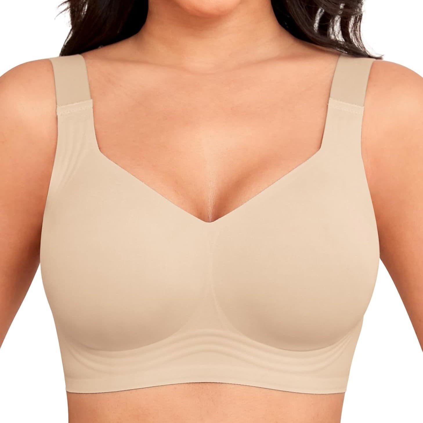 Amazon Bestseller Women's Seamless Bra with Removable Pads, Minimizer for Large Bust, Wire-Free Bra for Women (US/EU Sizing)