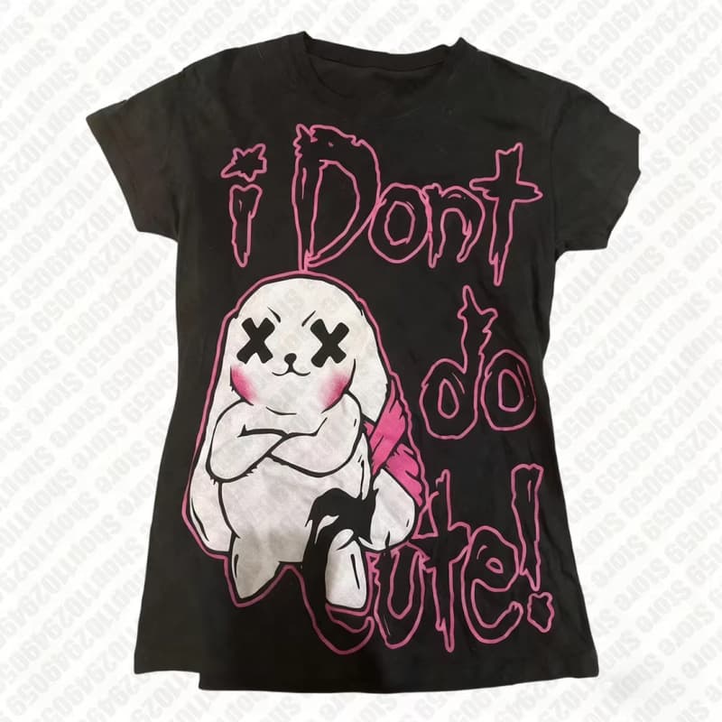 2026 Girls Baby Tee Y2K Style Women's Cropped Top 90s Retro Clothing Gothic Korean Fashion