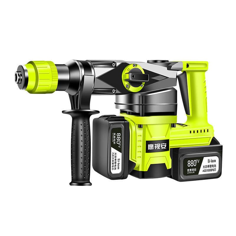 High Power Brushless Cordless Rotary Hammer, Electric Pick, Concrete 3-in-1, Dual Lithium Battery, Wireless Industrial Impact Drill