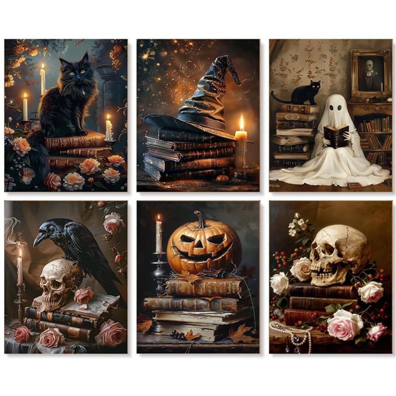 New Amazon Hot Selling 5D Diamond Painting Halloween Skull Pumpkin Ghost DIY Decorative Painting Manufacturer Wholesale