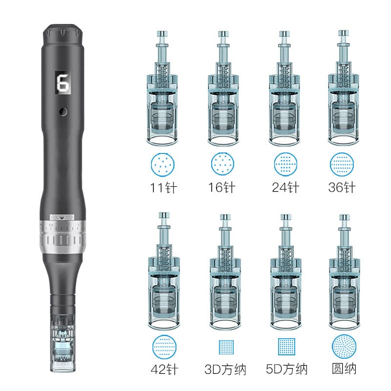 Electric microneedle E6M8 microneedle needle Microneedle instrument introduction consumable microneedle Small black pen M8 microneedle needle