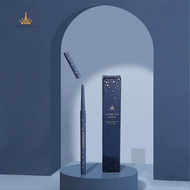 Ermu Genuine Grape Eyeliner Glue Pen Waterproof Non-Blooming Liquid Pencil Hard Head Very Fine Durable Brown Novice
