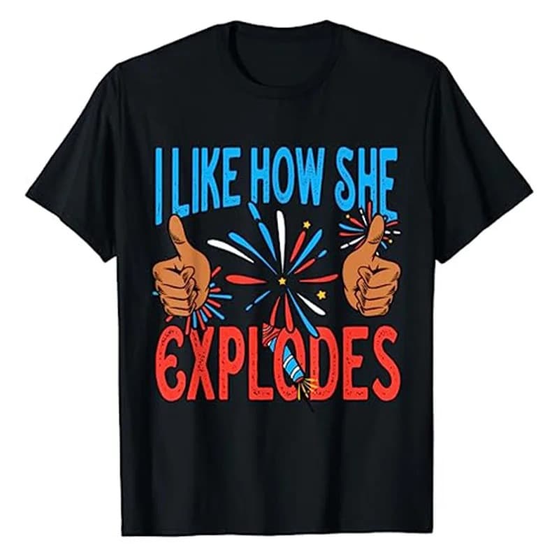 Men's I Like How He Bangs Fireworks Funny 4th of July Couple