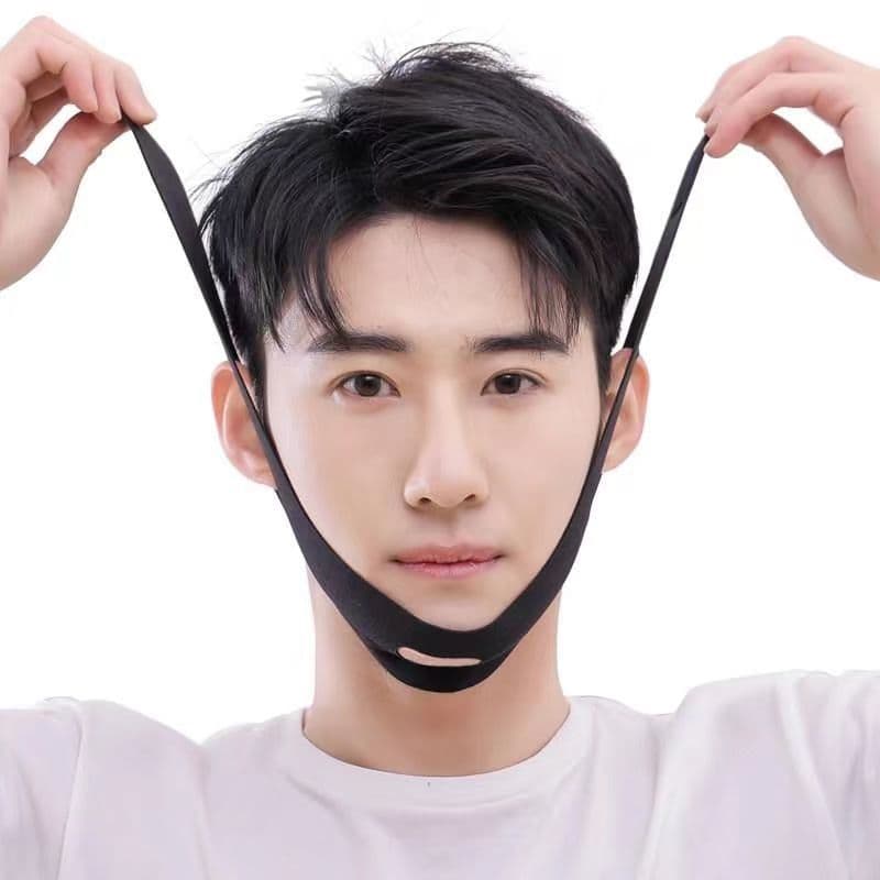 Men's Face Mask in Stock, Face Shaping Bandage, V-Shape Face Lifter, Tightening and Lifting for Nasolabial Folds, Double Chin, and Sagging Face Sculpting