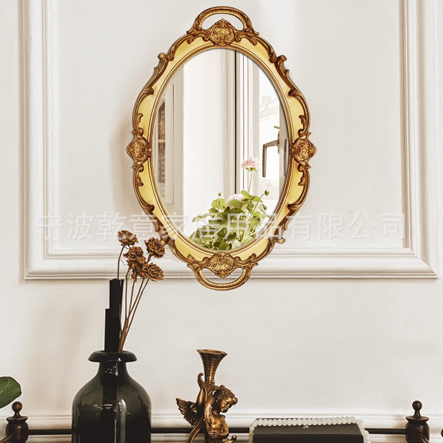 Wholesale retro wall decoration wall mirrors, retro living room, bedroom, entrance hall, aisle wall decoration hanging mirrors