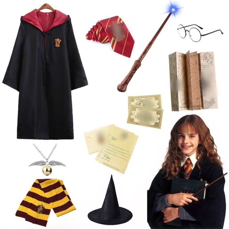 Harry Potter's cosplay clothing, student performance clothing, Hogwarts College wizard robe, Halloween cloak