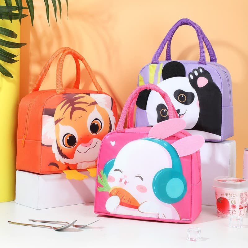New style lunch bag for primary school students, thickened aluminum foil portable lunch bag, small tote bag, picnic insulated bag, lunch box bag
