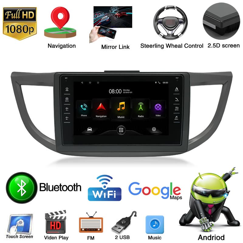 Applicable to 2012-2016 CRV Android large screen intelligent navigator reversing image all-in-one machine overseas version