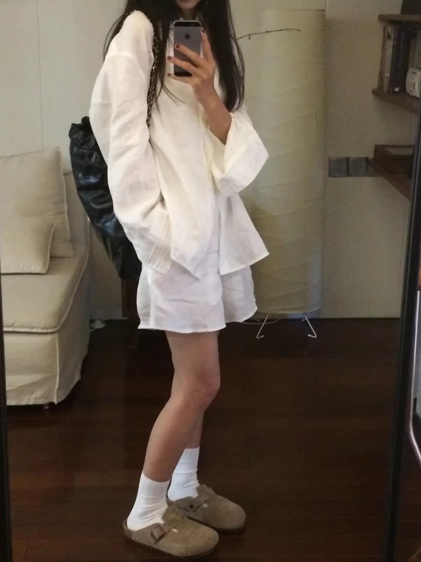 White Cotton Linen Shorts for Women 2026 Summer New High-Waist Slimming Casual 3/4 Loose Wide-Leg Pants