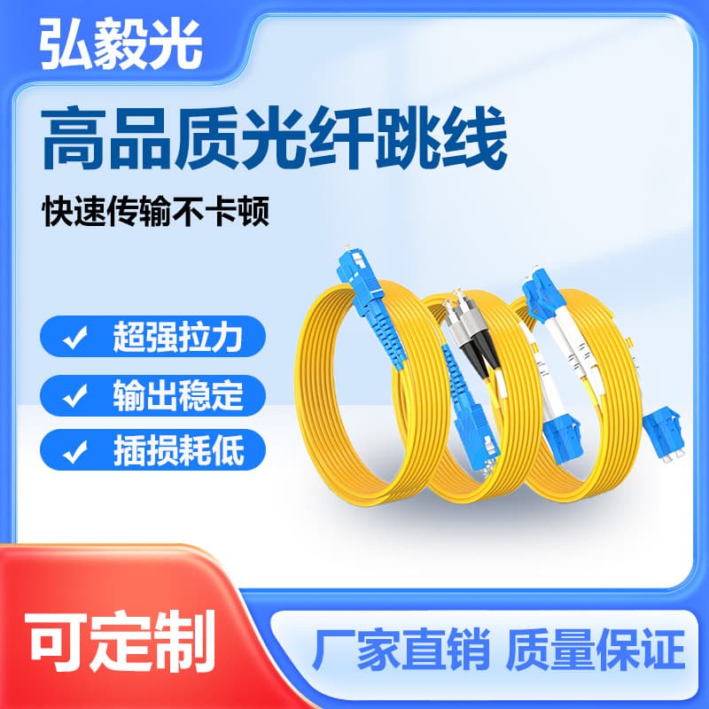 Hongyi Optoelectronics Telecom Grade Fiber Optic Patch Cord SC-LC-FC-ST Single-mode Single-core Dual-core 3/5-meter Extension Cable
