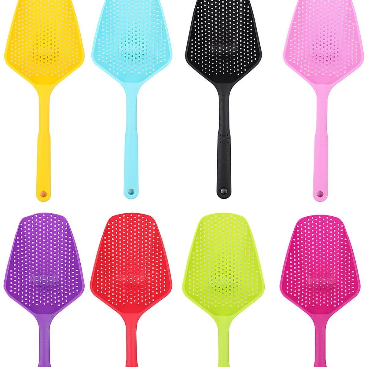 Large Slotted Spoon Strainer, Vegetable Draining Colander Scoop, Kitchen Tool Oil-Skimming Drainer, Ice Scoop and Water Filter