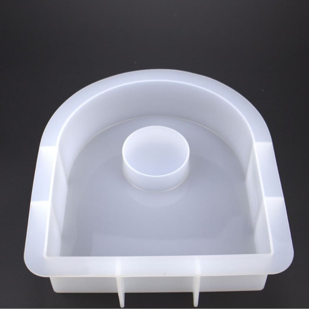 Sweet DIY Crystal Resin Vertical Clock Square Oval Table Clock Silicone Mold