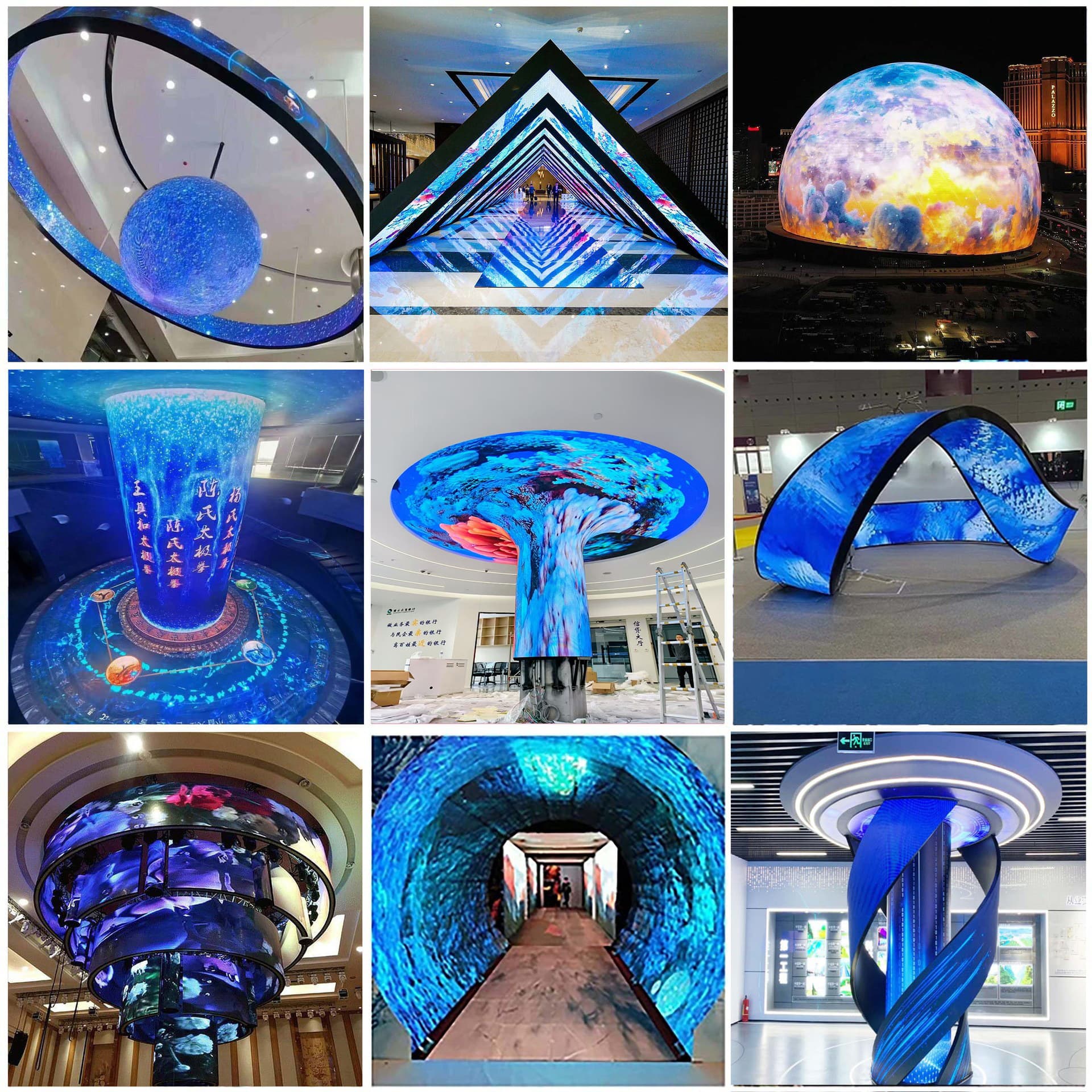 Custom LED Flexible Speaker Screen, Special-shaped Indoor Full-color HD Cylindrical Screen, Arc-shaped and Curved Irregular Displays
