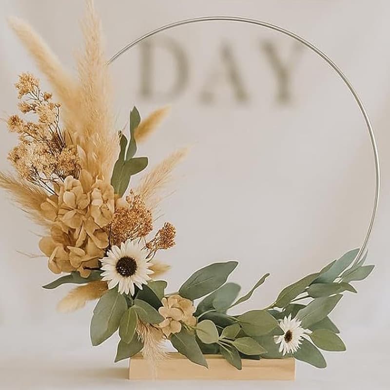 Cross-Border Amazon DIY Dream Catcher Christmas Flower Iron Hoops Various Colors Welded Wreath Gold Wire Rings