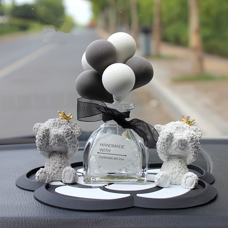 New Creative Car Perfume Ornament Cute Cover-Eyes Bear Car Dashboard Decoration