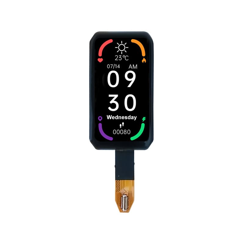 1.47-inch 194*368 long strip AMOLED display with touch cover and QSPI interface