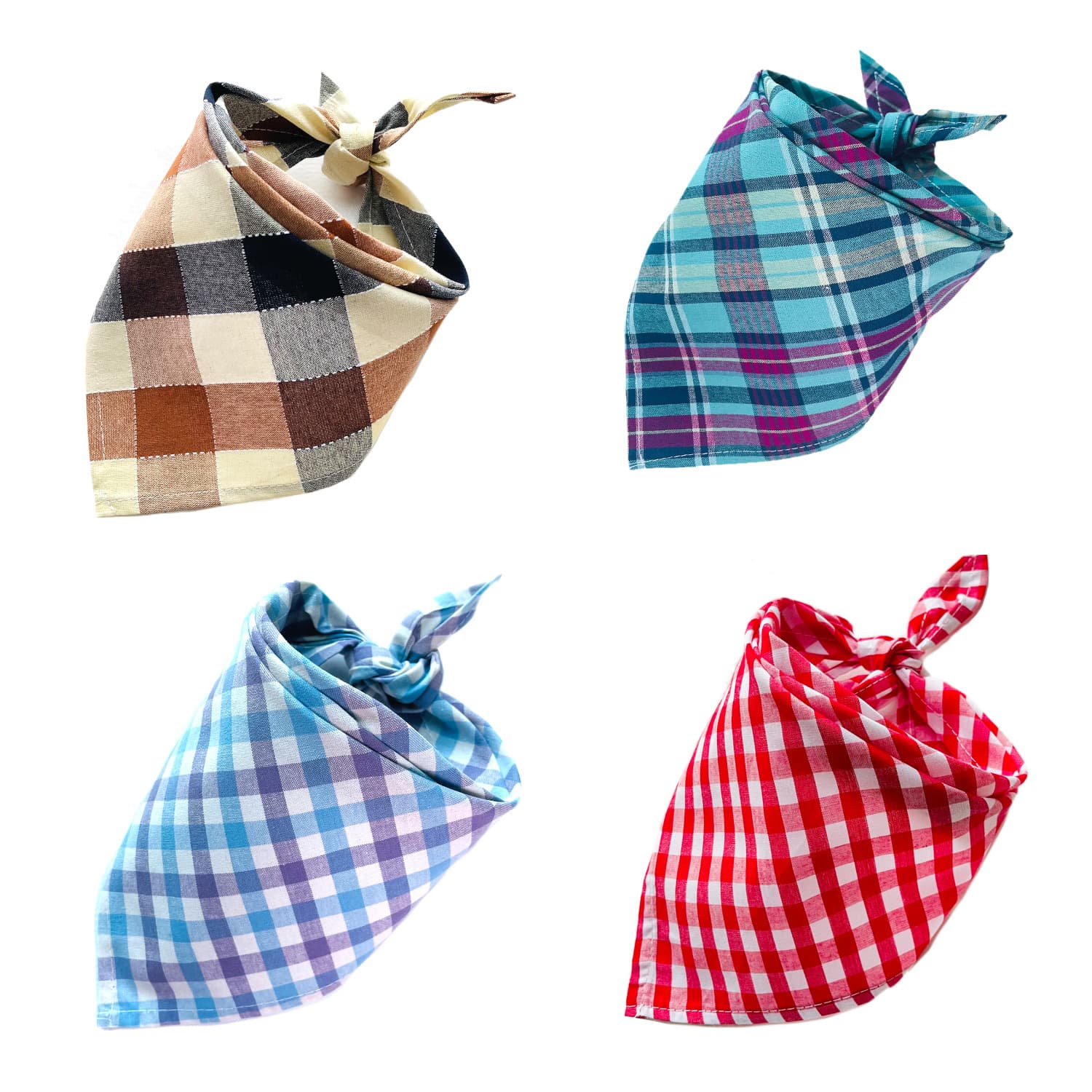 New patterns 50 colors pet dog Scottish style bandana, baby drool bib, tie-on triangle scarf