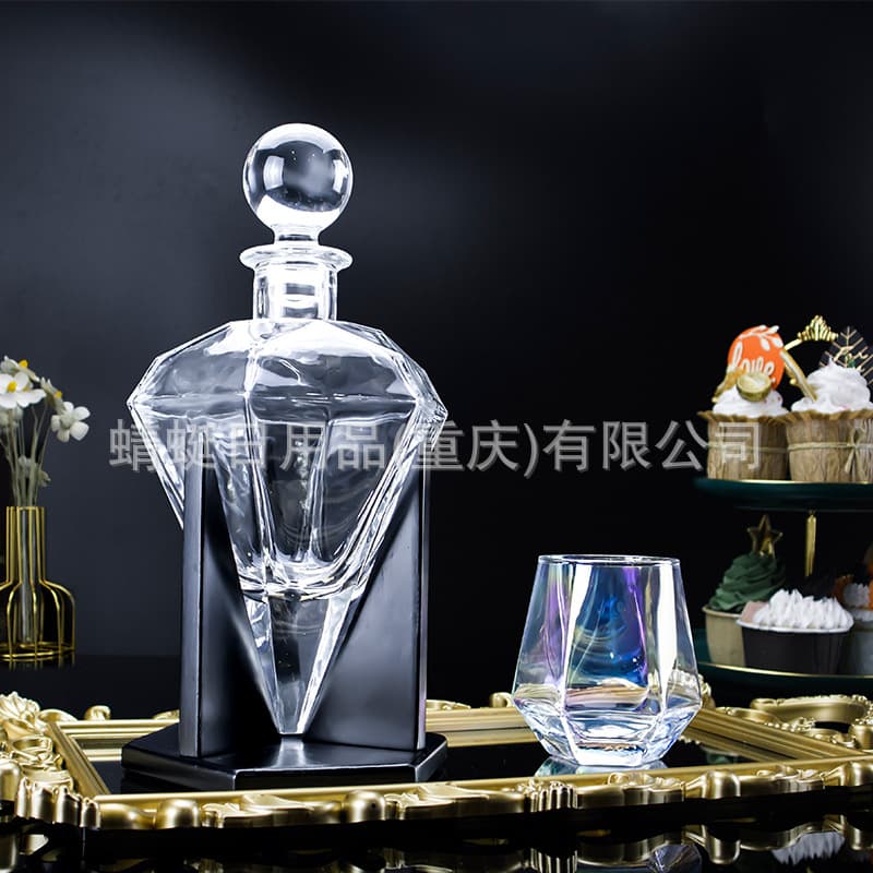 Diamond Series Whiskey Vodka Brandy Bottle Set Spirits Decanter