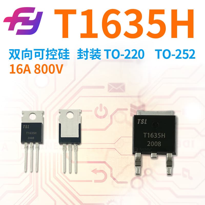 Bidirectional Thyristor T1635H Parameters 16A 800V Package TO-220 TO-252