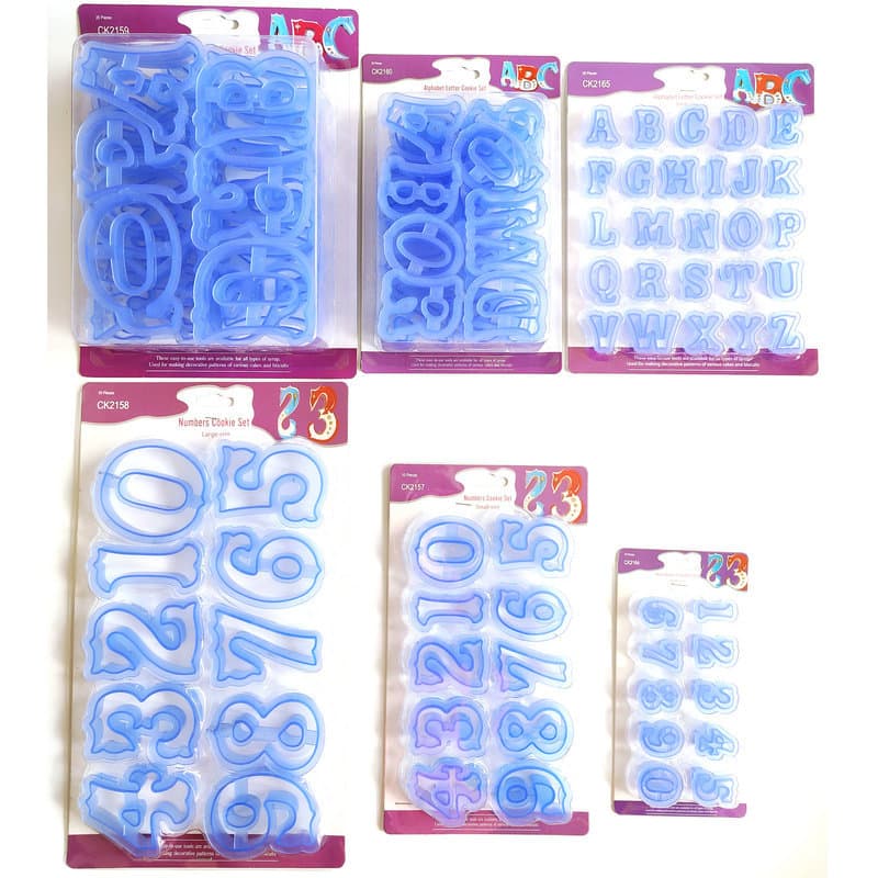 New Uppercase Letters and Numbers Fondant Cake Stamping Cutter Set Fondant Cake Chocolate Baking Tool