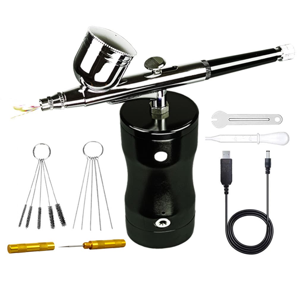 Airbrush Kit Portable Mini Airbrush Gun with Compressor Set Makeup Tool Airbrush Painting Kit