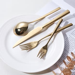 Simple Nordic Style Knife Fork Spoon 304 Stainless Steel Commercial Tableware Knife Fork Spoon Western Bright Finish Steak Dessert Fork Spoon