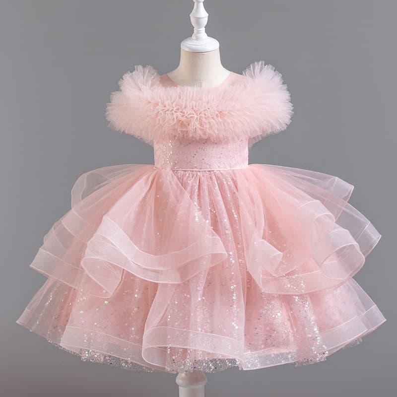 Girls princess dress cross-border children's wedding dress tutu dress baby girl birthday performance clothing dress fashionable