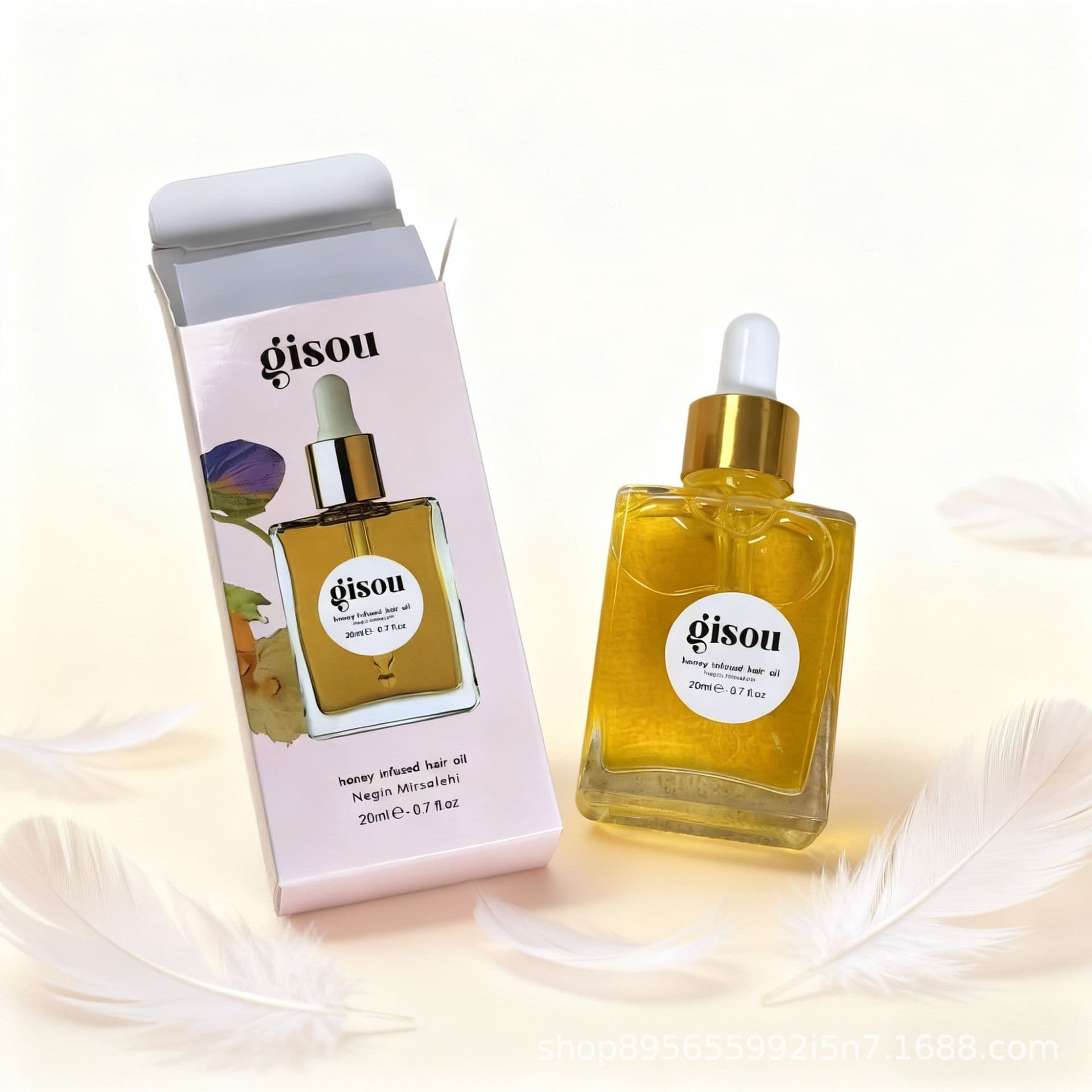New honey hair oil is refreshing and non-greasy, nourishes hair, shines, moisturizes, smoothes and dries gisou essential oil