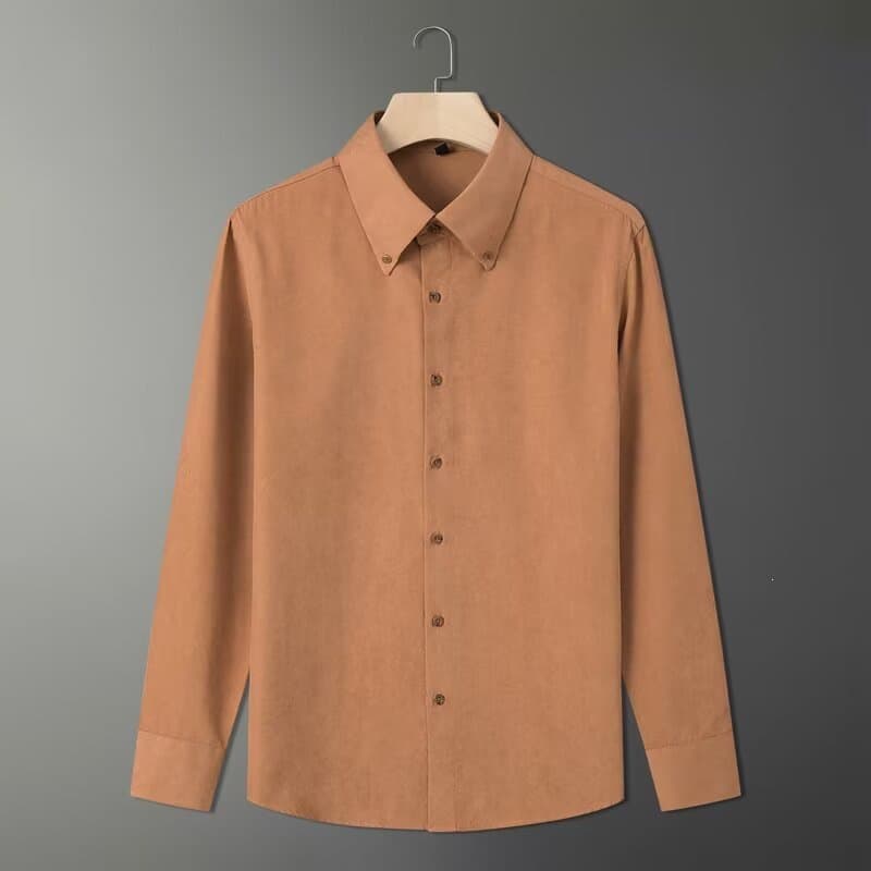 Light luxury youth soft stretch shirt men's long-sleeved spring and autumn slim fit business casual no-iron men's shirt dropshipping
