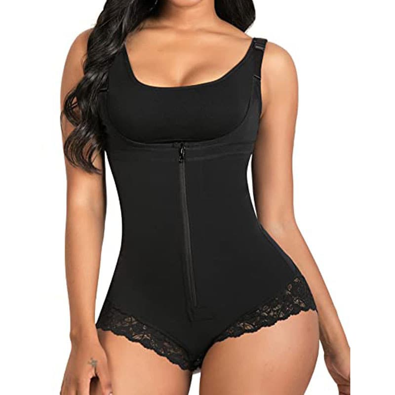 Butt Lifter European and American cross-border plus-size shaping triangle bodysuit crotch snap mesh shaping