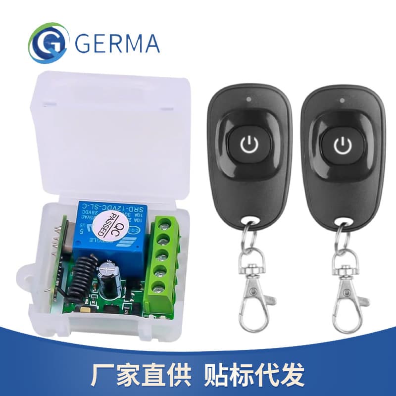 Cross-Border 433MHz DC12V Wireless Remote Switch with EV1527 Remote for Small Case Access Control