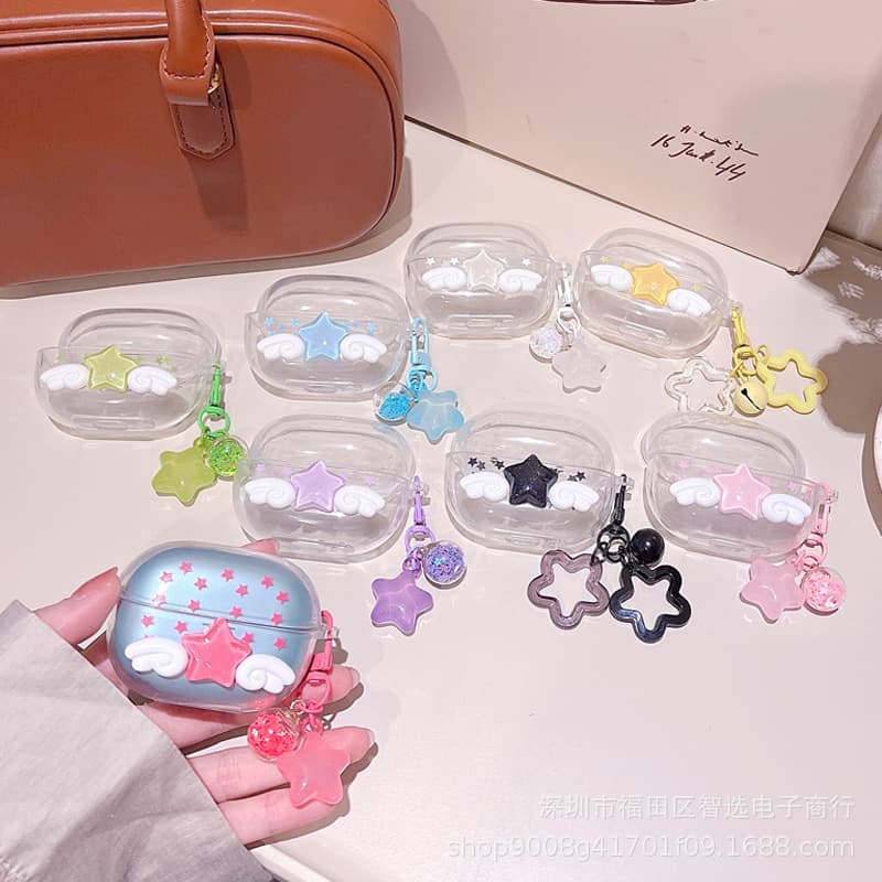 Compatible with Redmi Buds 6 Play Earphone Case Cartoon Star Soft Shell Redmi 8 Vitality Edition Bluetooth Protective Cover Pendant