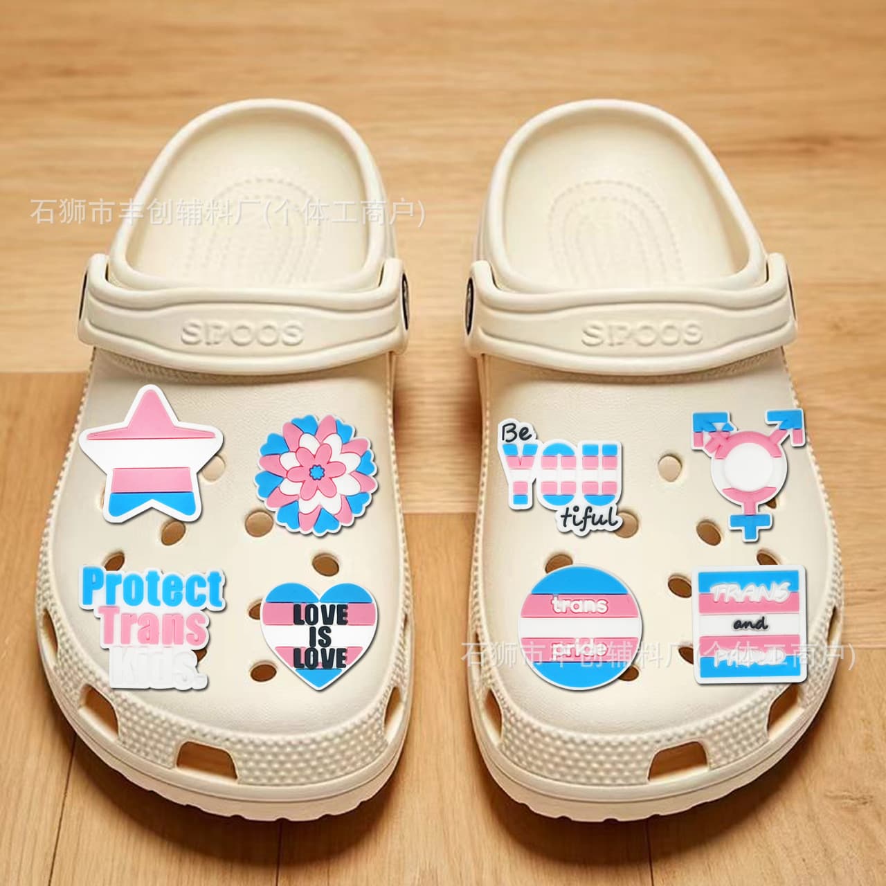 Transgender Bisexual Shoes Flower Hole Shoes DIY Accessories Cartoon Cute Shoe Buckles Source Factory Ready Stock