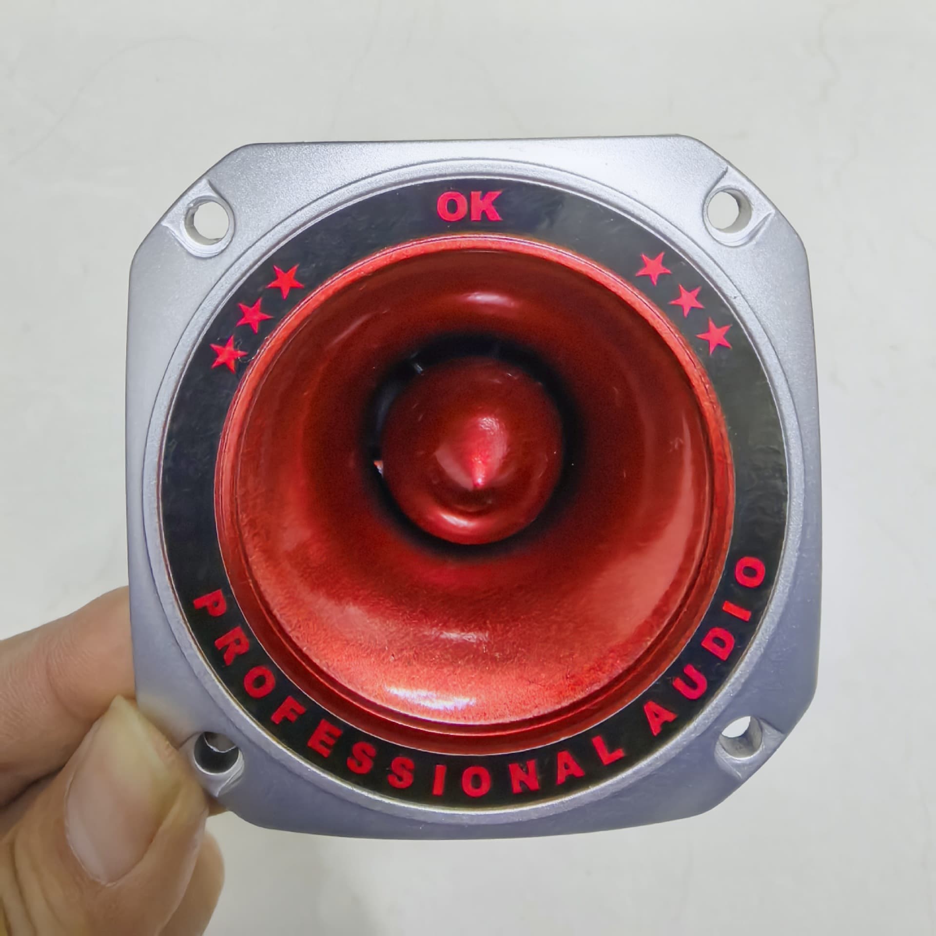 Cross-border High-pitched Horn Round Red Tweeter Barrel Speaker DIY Horn Speaker Piezo Tweeter