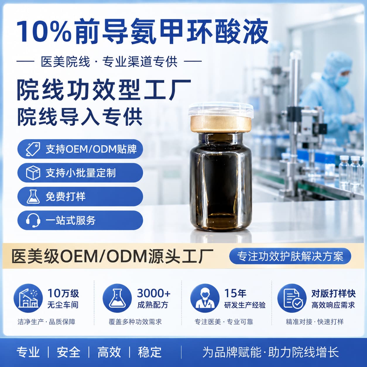 10% Tranexamic Acid Primer with Niacinamide Brightening High-End Professional Skincare OEM Manufacturer