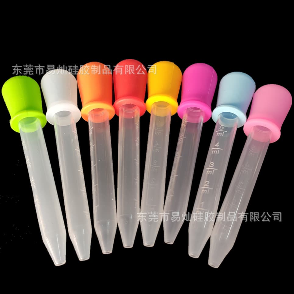 Multi-functional 5ml Silicone Dropper for Babies, Anti-Choking Feeding Bulb-Tip Medicine Dropper for Children