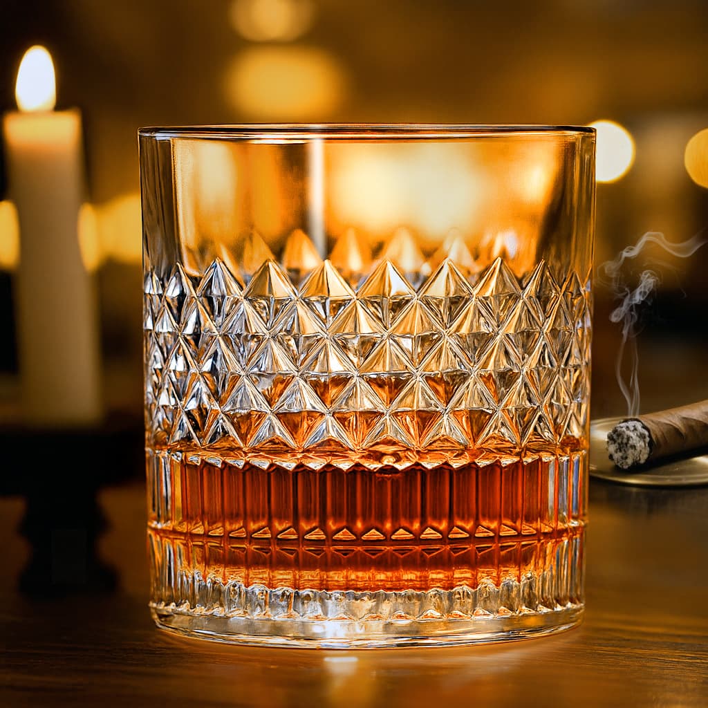 Embossed Whiskey Glass Gift Set for Bar KTV Classic Spirit Wine Glass Home Glass Beer Mug