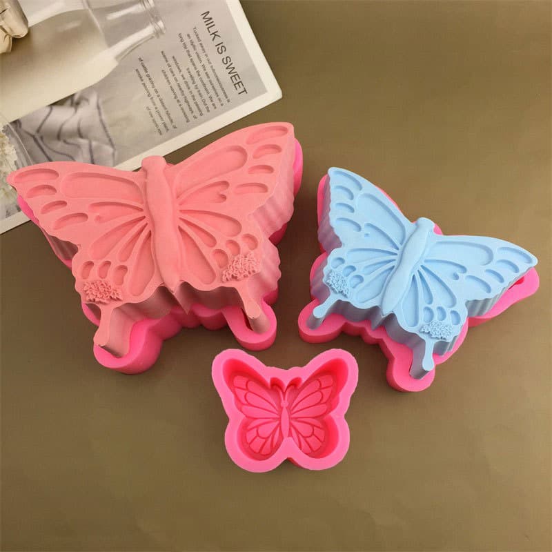 Butterfly Shape Cake Silicone Mold Handmade DIY Chocolate Mousse Cake Baking Aromatherapy Candle Plaster Mold