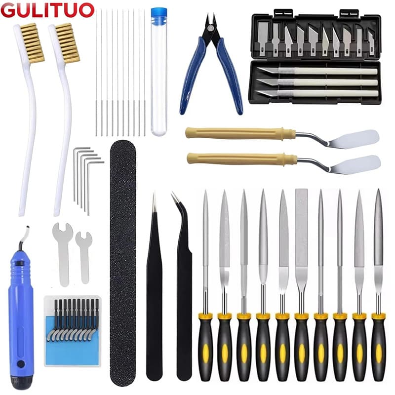 Cross-border hot-selling 59-piece set of bagged 3D printing accessories, cleaning assembly, disassembly, finishing and wire cutting set
