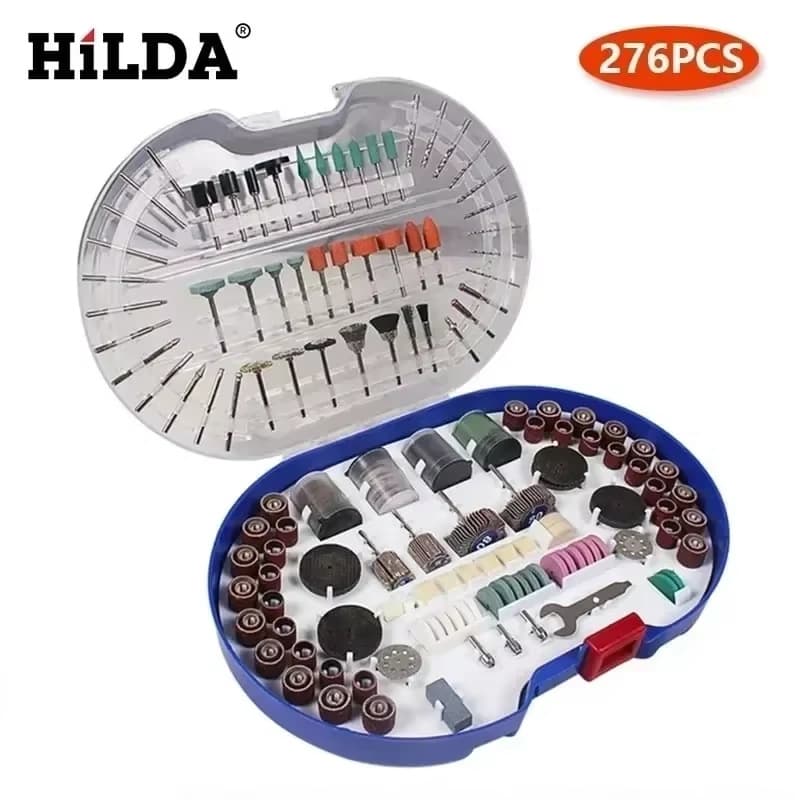Rotary tool accessory set for easy cutting, grinding, sanding, engraving, and polishing
