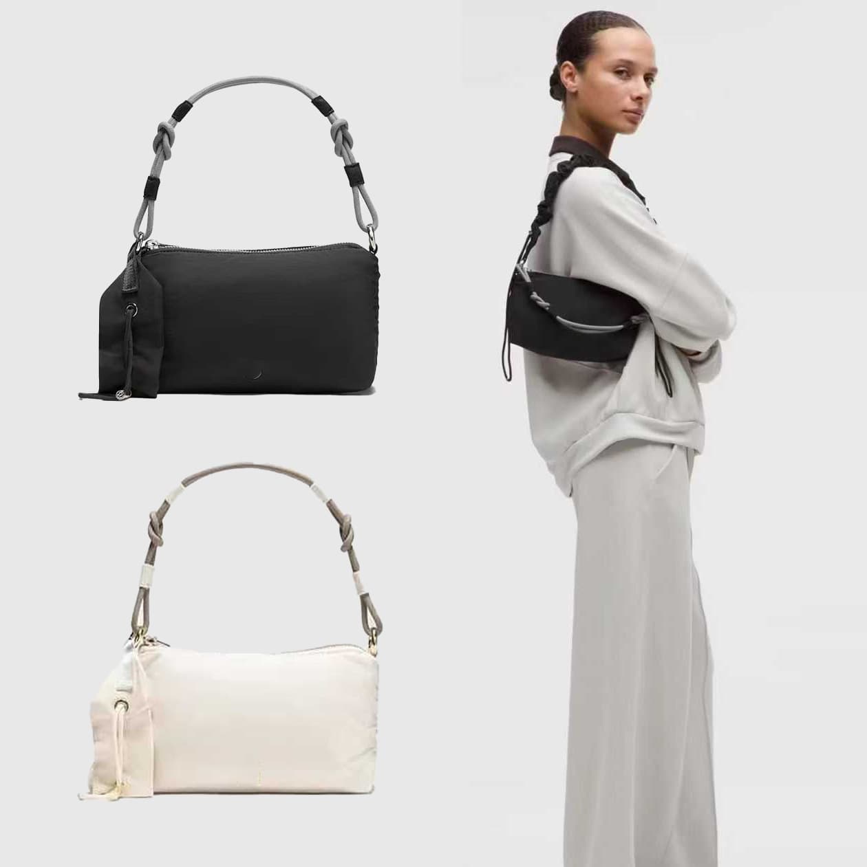 Lu Convertible 1.5L 6.5L 16L Large Intestine Bag Hobo Bag Pleated Cloud Crossbody Underarm Bag