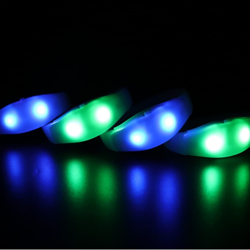 Luminous voice-controlled cross-border LED bracelet ABS large bracelet luminous support button bracelet LED luminous bracelet