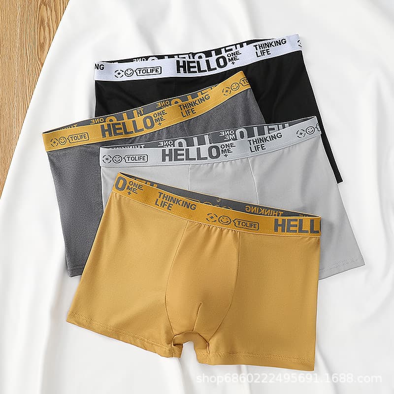 Cross-border Hot Selling Wholesale Men's Underwear Plus Size Loose Boxer Briefs Comfortable Breathable Shorts
